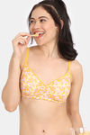 Rosaline Padded Non Wired Medium Coverage T Shirt Bra - Geoplay Yellow — thumbnail 1